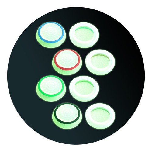 12 Gomas Fosforescente Para Xbox One Ps5 Joystick Silicón
