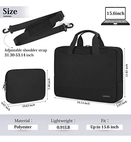 Funda Portátil 15.6puLG Organizador Cable Impermeable Negra