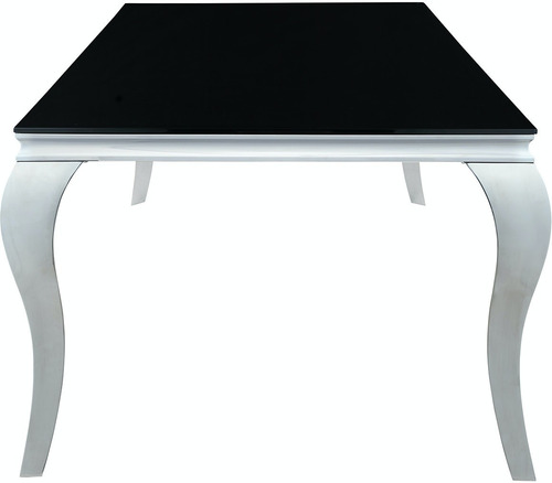 Imagen 2 de 3 de Mesa De Comedor Para 6 Personas, Comedor De Cristal Negro