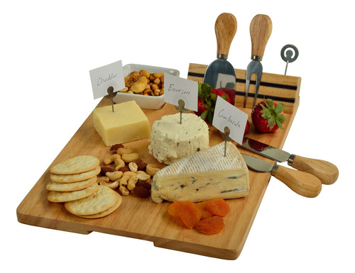 Tabla De Madera Para Queso Y Aperitivos Grabada Personalizad