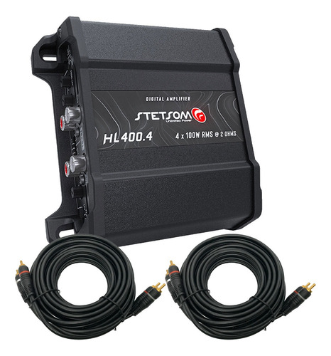 Módulo Amplificador Stetsom Hl 400.4 400w Rms 4 Canais + Rca