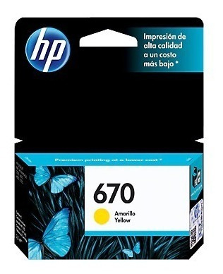 Cartucho Hp 670 Yellow Original Fecha 2015