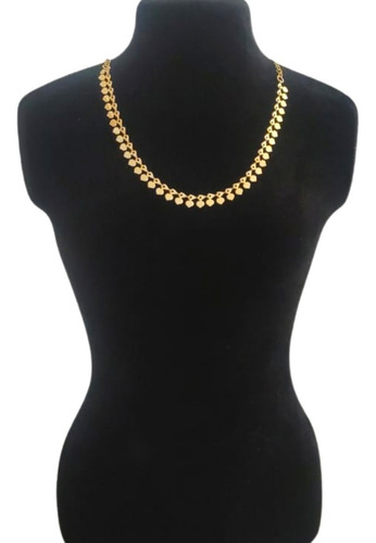 Colar Feminino Choker Gargantilha Tendência Banhado A Ouro Cor Dourado