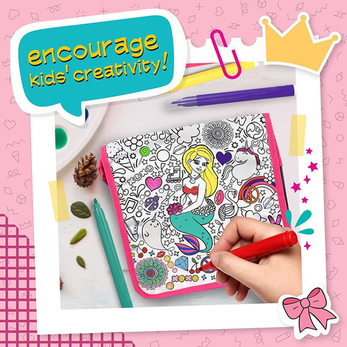 Purple Ladybug Colorea Tu Propia Bolsa De Mensajero Kit De M