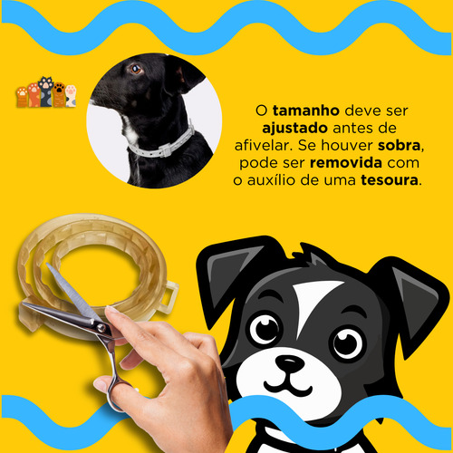 Kit 2 Coleira Confront Antipulga Carrapato 48cm Pequeno Medi