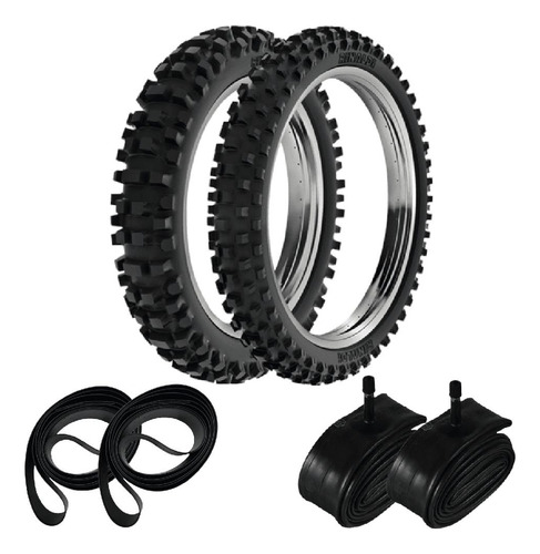 Par Pneu 275-18 + 90/90-18 Sh31 Rinaldi+ Camaras + Cintas