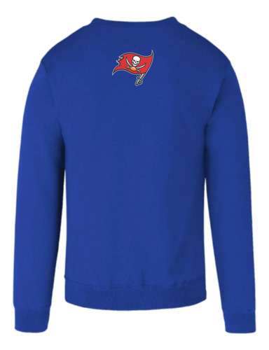 Sudadera Nfl Buccaners Modelo 2 Sin Capucha Cuello Redondo