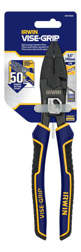 Alicates universales Irwin de 9,1/2 pulgadas con alto apalancamiento, Iwht84