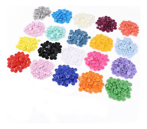 Botones De Plástico De Resina Kam, 20 Colores, Tamaño 20/t5,