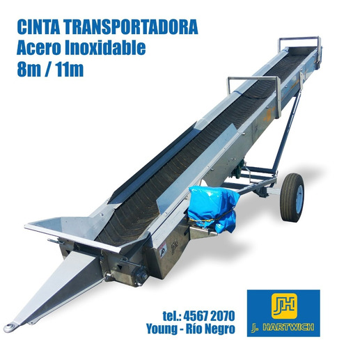 Cinta Transportadora De Granos Inoxidable 8m J. Hartwich