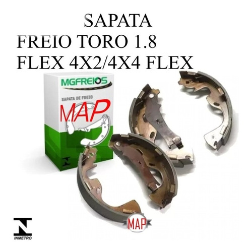 Sapata Freio Traseiro Jogo Fiat Toro Flex 1.8 2015 Em Diante