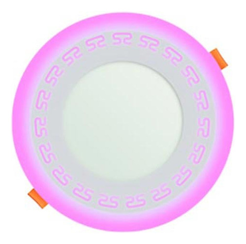 Panel Led Empotrable Redondo6+3w Rosado Perrs02