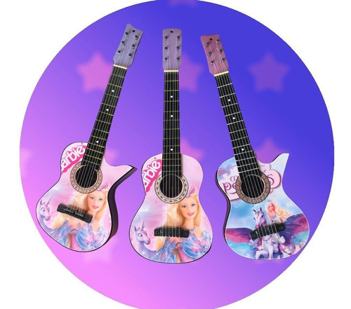 Guitarras Acusticas Para Niños +forro Motivos Super Heroes