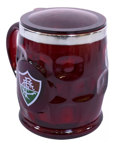 Caneca Térmica Relevo Com Tampa 500ml - Fluminense