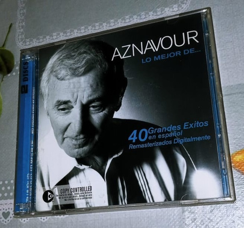 Cd Doble Charles Aznavour - Lo Mejor De... 40 Grandes Éxitos