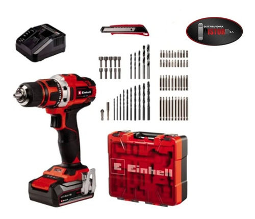 Taladro Atornillador Inalambrico 18v 10mm + 69 Acc Einhell