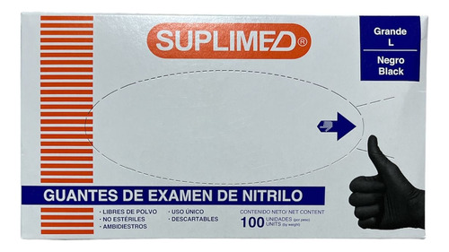 Guantes De Examen De Nitrilo Caja X 100 *inlabs*