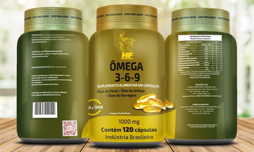 Imagem 2 de 6 de Kit 3x Omega 3-6-9 Peixe+linhaça+borragem 120caps