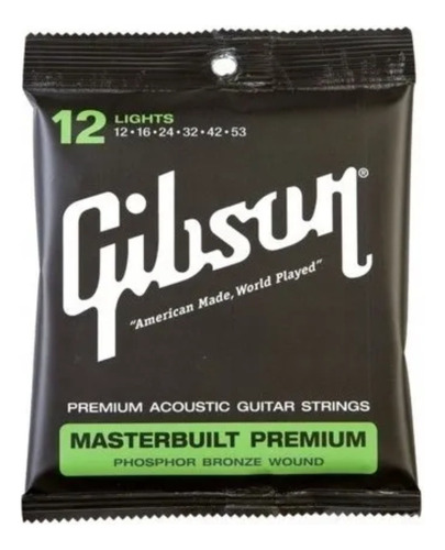 Cuerda de guitarra Gibson Masterbuilt 012 12/53