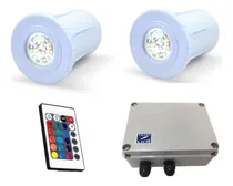 Comprar Kit X2 Luminarias Spot Led Rgb 3.6w Vucano + Tablero Rgb 3a