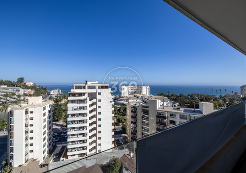 Viña Del Mar, Depto. Vista Al Mar, A Pasos Del Casino, 3d2b