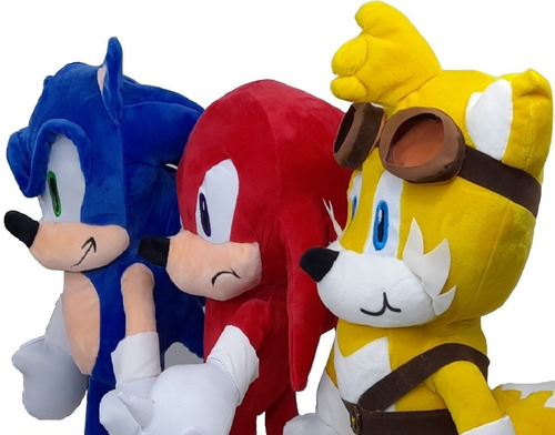 Sonic Y Knuckles De Peluche Suave 