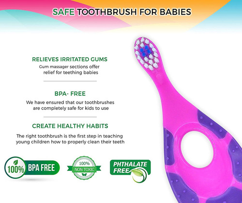 Farber Niño Del Bebé Del Cepillo De Dientes, 0-2 Años - Púrp