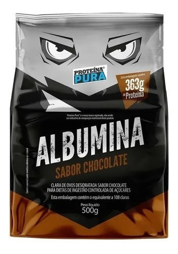 Albumina Desidratada 500g Sabor Chocolate - Proteína Pura