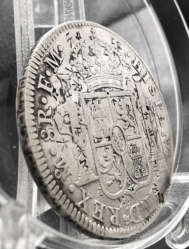 Moneda Original Plata 8 Reales 1798 Colonial Con Chop Marks