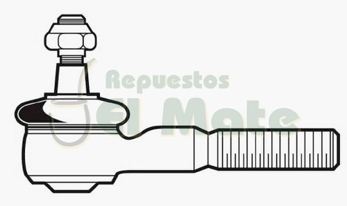 Extremo Vw Kombi 81/.. Macho Exterior Rosca Izquier Thompson