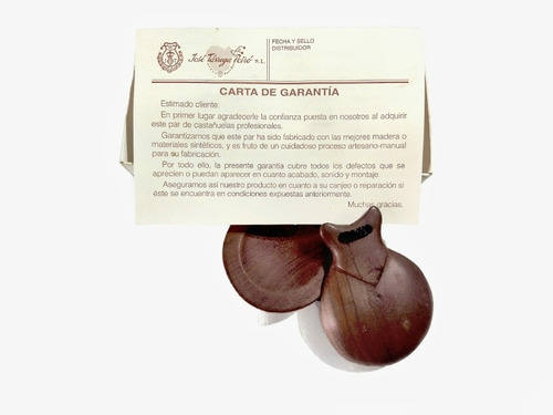 Imagen 5 de 5 de Castañuelas Profesionales Originales Lucero Tena,palo Santo