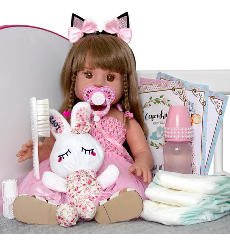 Boneca Bebe Reborn Baby Alive Coelhinha Susi 16 Acessórios