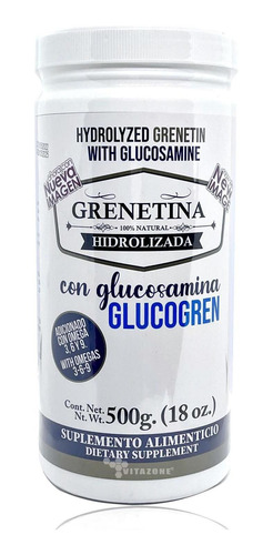 Grenetina Hidrolizada Con Glucosamina Y Omega 3,6 Y 9 500 Gr