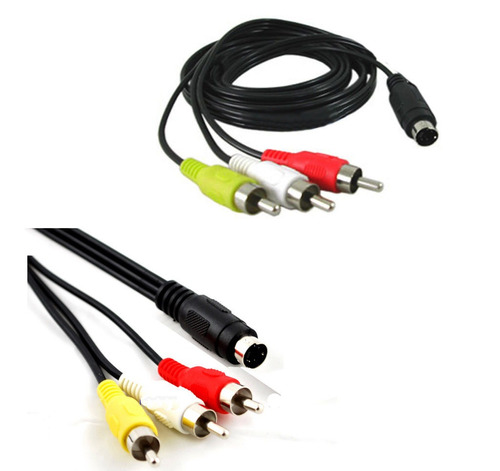 S-video De 4 Pin A 3 Rca Hombre Tv Cable Cable Para Conector