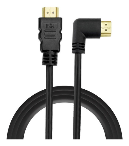 Cabo Hdmi 90 Graus 5 Metros 2.0 3d 4k 19 Pinos Pix 018-3325