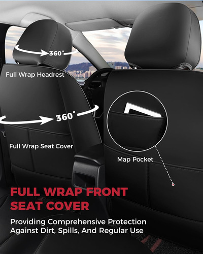 Freesoo Fundas De Cuero Para Asiento De Automóvil, Juego Com
