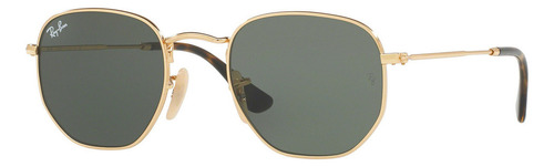 Lentes De Sol Ray-ban Hexagonal Flat Rb3548n Dorado Green Gold Gold