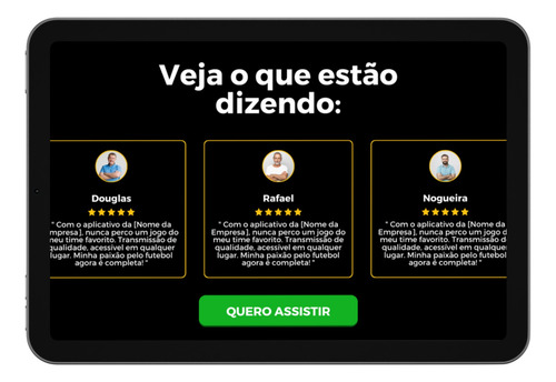 Mini Site Editável No Canva Para Iptv De Futebol