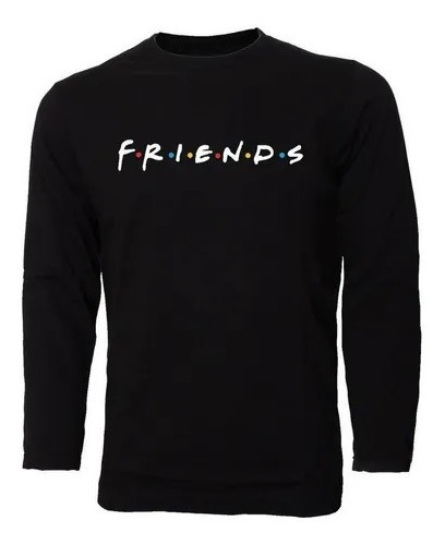 Polera Manga Larga De Hombre Serie Friends Clásico