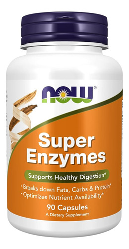 Super Enzimas Digestivas 90 Capsulas Now