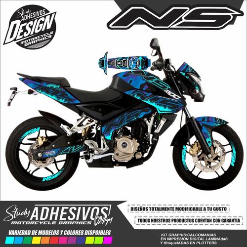 Calcomanias Pulsar Ns 200 Personalizadas Kit De Stickers 2