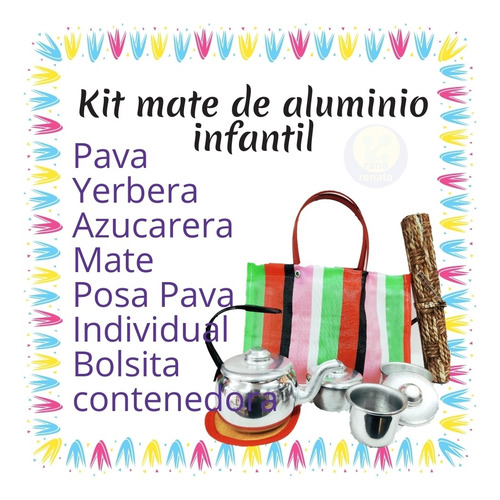 Imagen 1 de 1 de Kit Mate De Aluminio Infantil