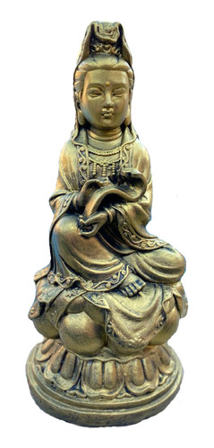 Figura Madre Guan Yin Golden 55 Cm