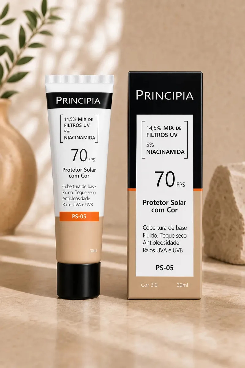 Principia Protetor Solar Facial FPS70 PS-05 Cor 3.0 C 30ml — miniatura 7
