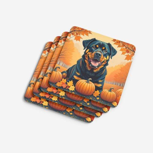 Posavasos De Espuma De Otoño Rottweiler