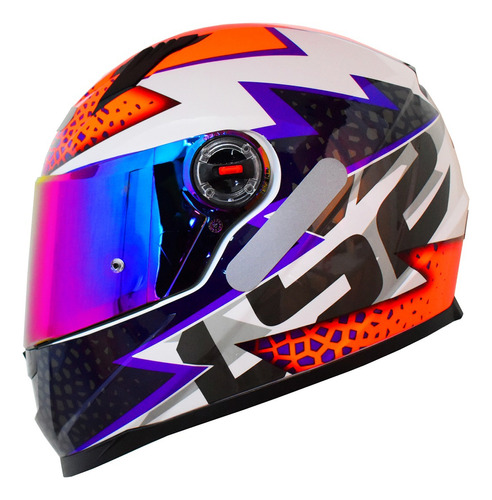 Capacete Masculino Ls2 Ff358 Speedy Branco Fechado Moto