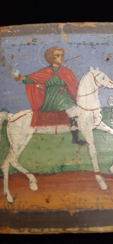 Icono Ruso Miniatura San Jorge