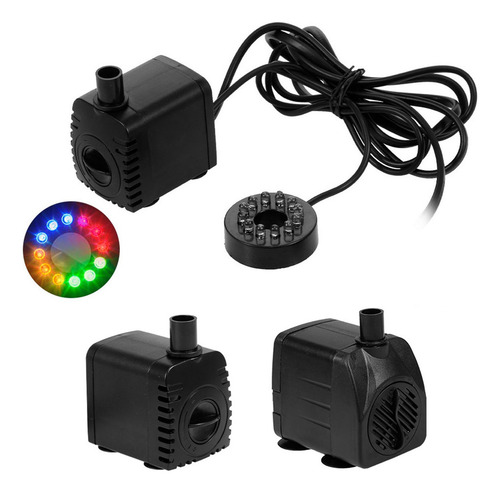 Bomba De Agua Sumergible Con 12 Luces Led 15w Ultra Silencio