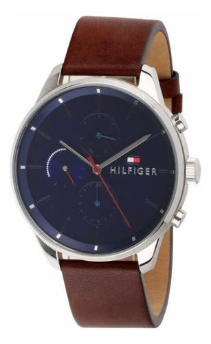 Reloj Tommy Hilfiger Caballero Color Marrón 1791487 - S007 Color del fondo Azul