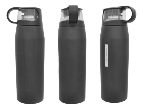Termo Acero Inox 710 Ml Doble Aislamiento Tapón Cebador Color Gris Oscuro
